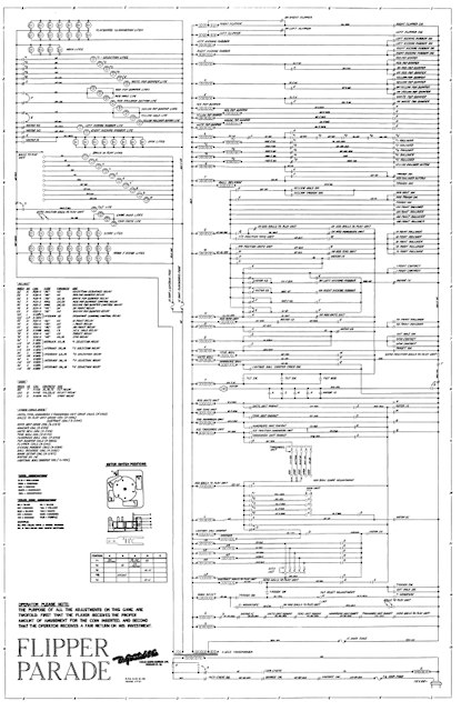 FLIPPER PARADE (Gottlieb) Schematic