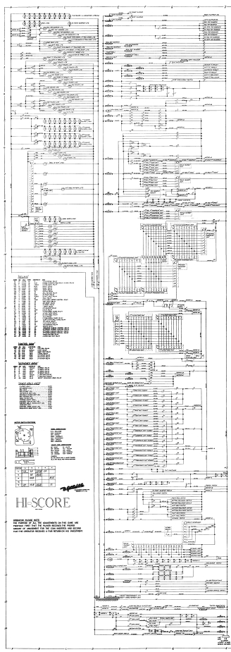 HI SCORE (Gottlieb) Schematic