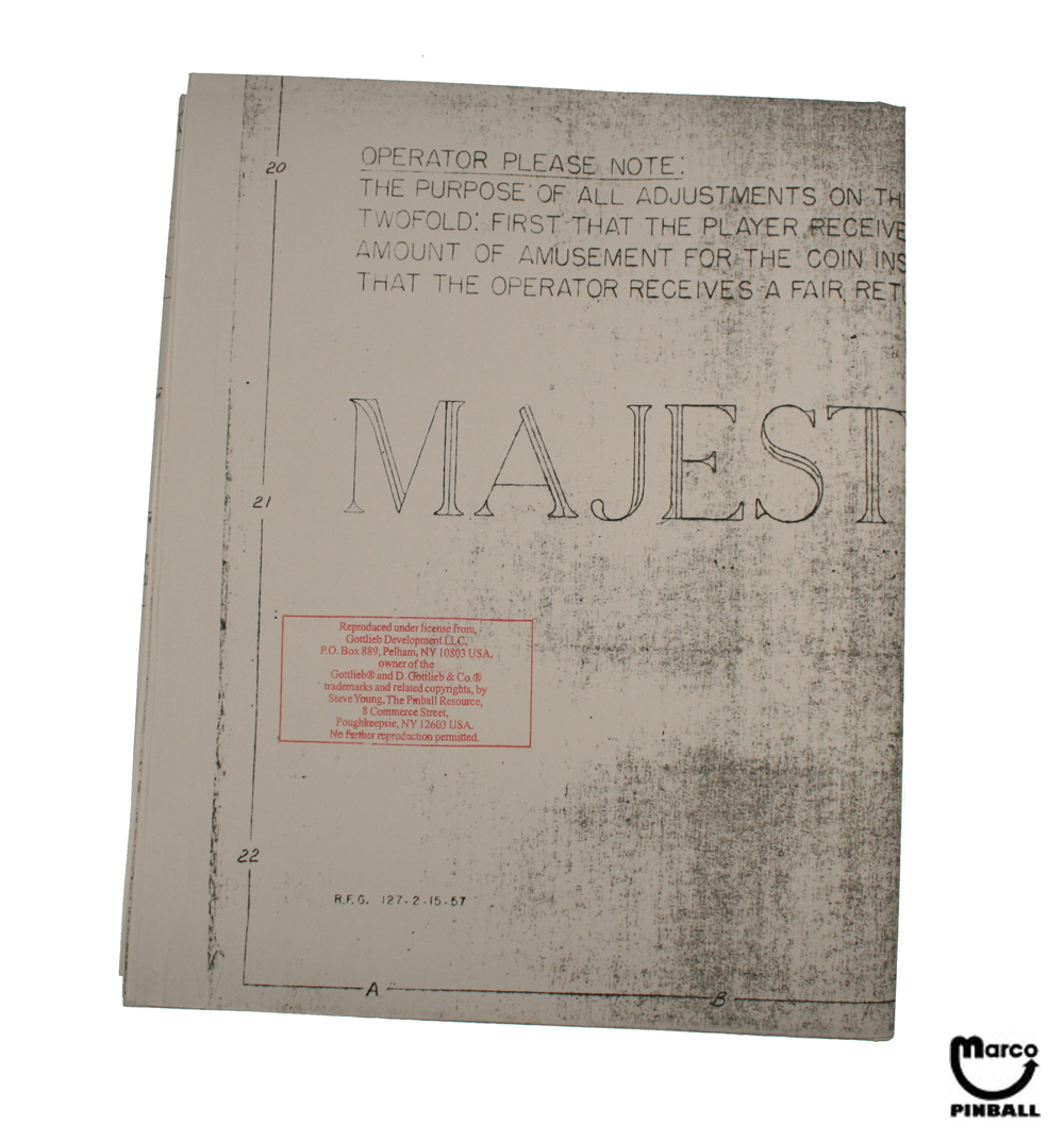 MAJESTIC (Gottlieb) Schematic