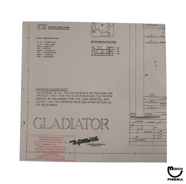 DOC2737 - GLADIATOR (Gottlieb 1956) Schematic - Marco Specialties ...