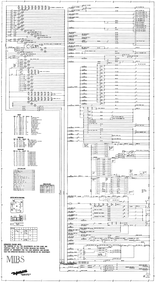 MIBS (Gottlieb) Schematic