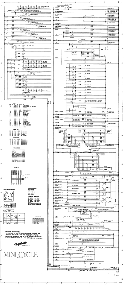 MINI CYCLE (Gottlieb) Schematic