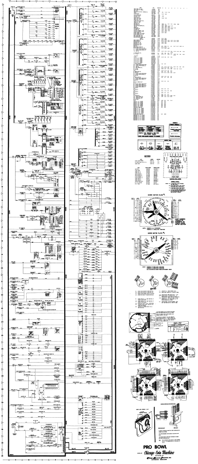 PRO BOWL Shuffle (Chicago Coin 1973) Manual & Schematic