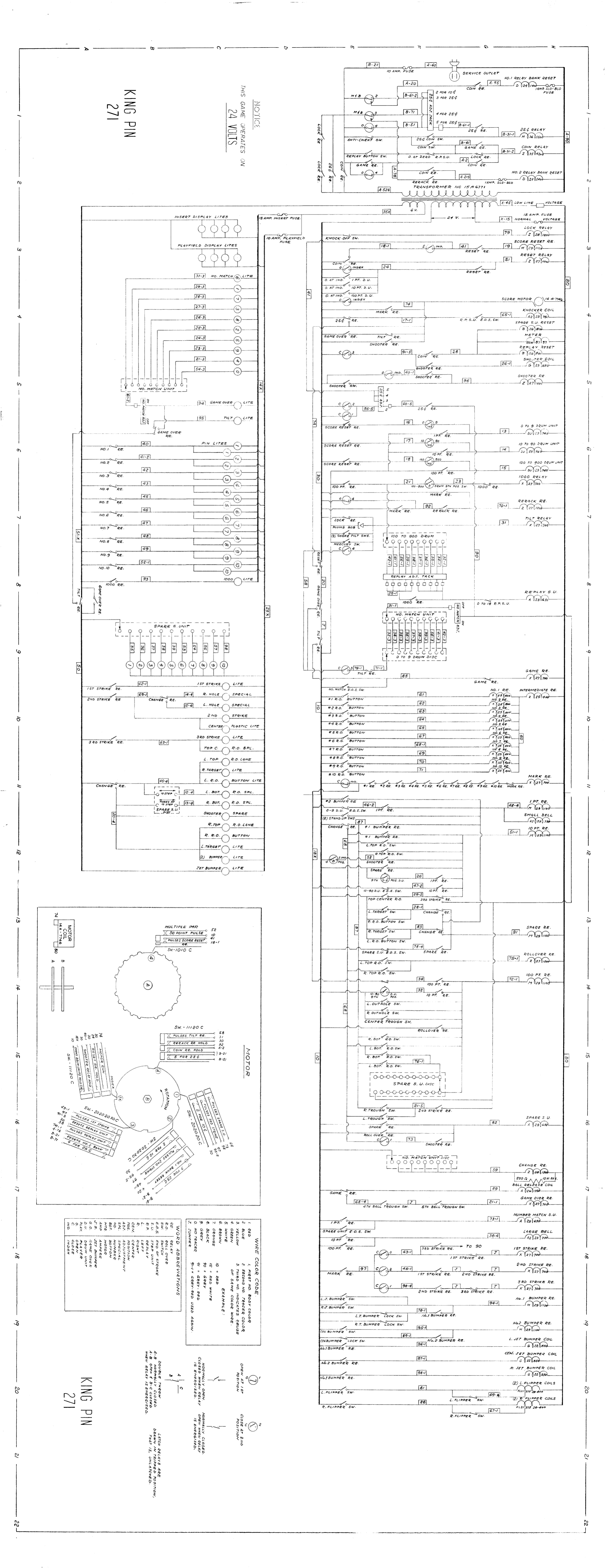 KING PIN (Chicago Coin 1951) Schematic