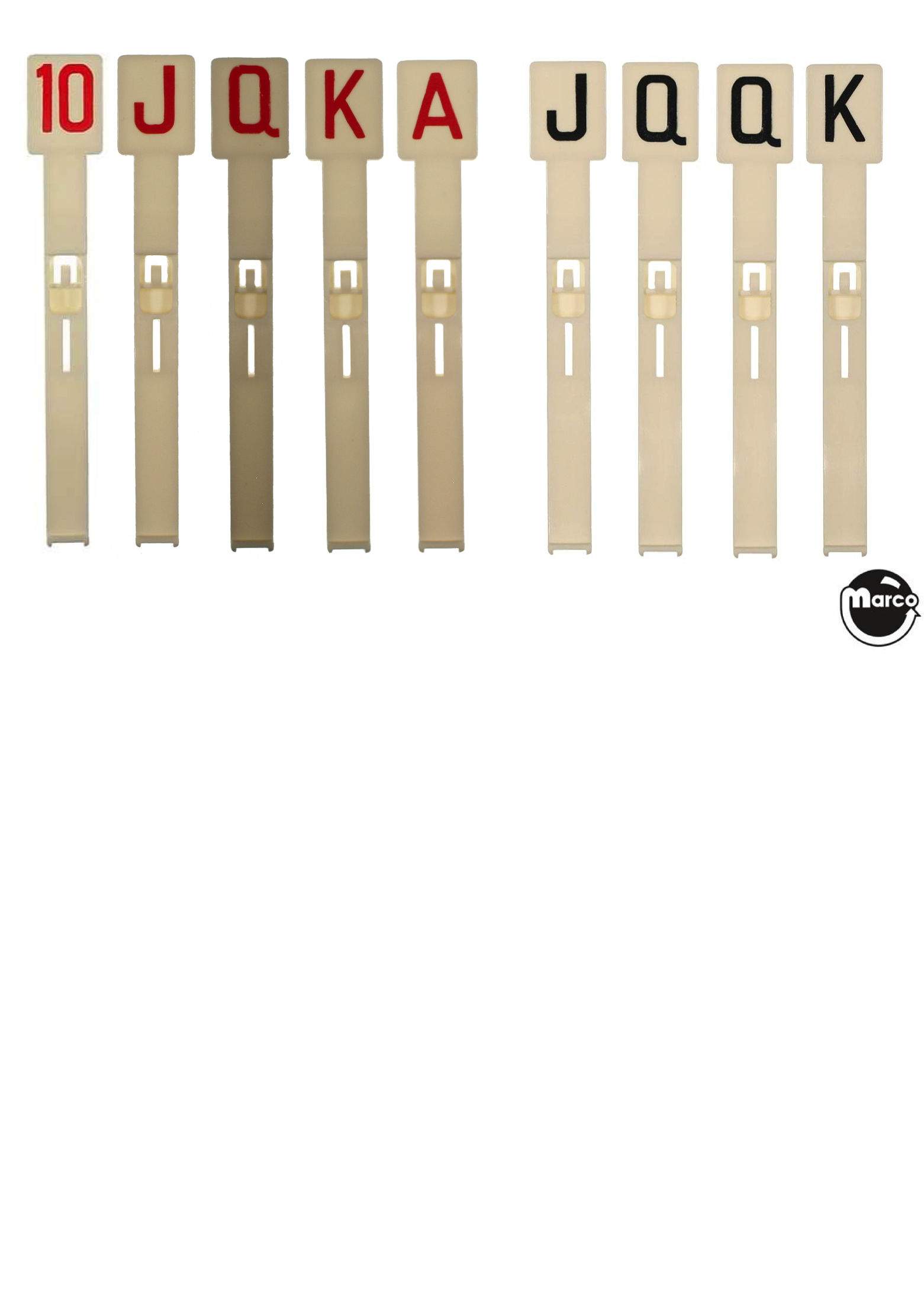 DT1122 - CARD WHIZ (Gottlieb) Drop target set (9) - Marco