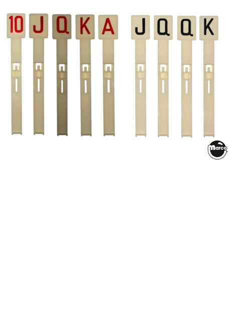 CARD WHIZ (Gottlieb) Drop target set (9)