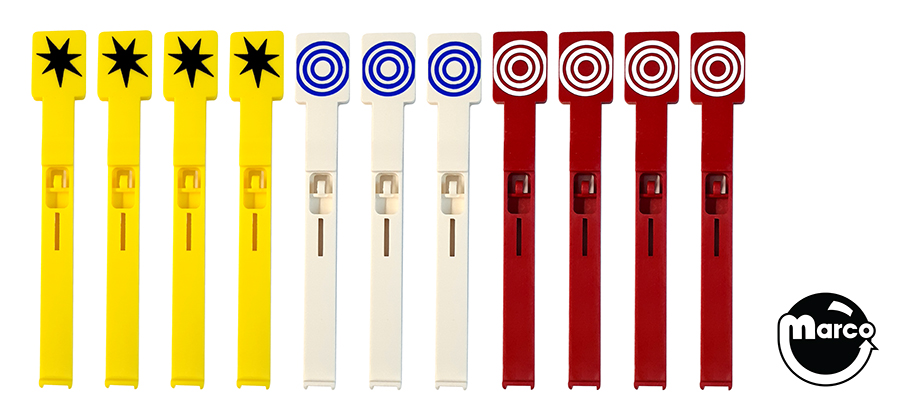 DT1310 - GENIE (Gottlieb) Drop target set (11) - Marco Specialties