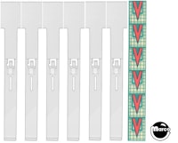 HOLLYWOOD HEAT (Gottlieb) Drop target set (6)
