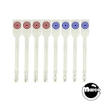 POWER PLAY (Bally) Drop target set in red and blue