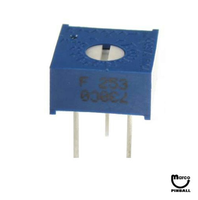 Potentiometer 25 Kohm linear PCB mount E-00105-0014