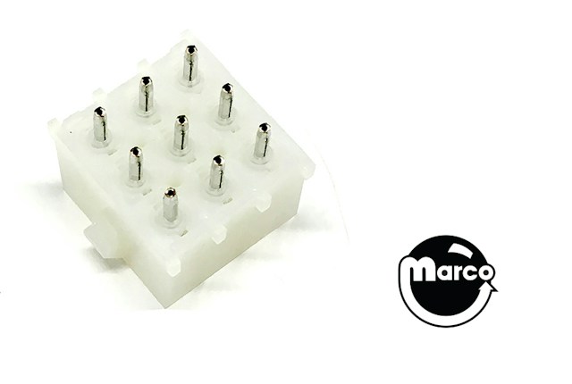 Connector pcb header Molex brand 9 circuit 10-84-4090