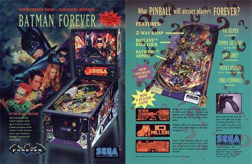 BATMAN FOREVER (Sega) flyer