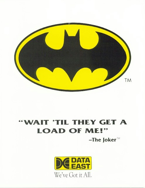 BATMAN (Data East) Flyer