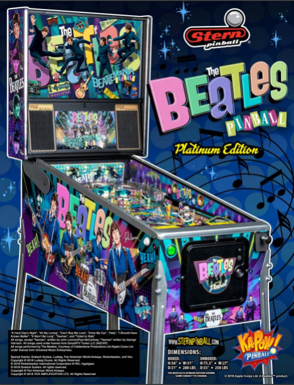BEATLES PLATINUM (Stern) Flyer