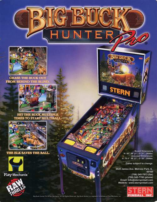BIG BUCK HUNTER (Stern) Flyer