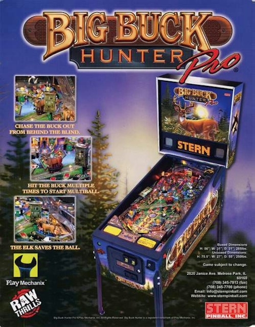 BIG BUCK HUNTER (Stern) Flyer