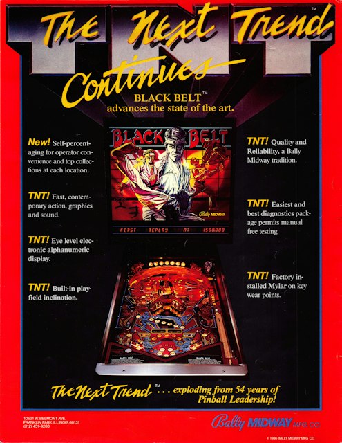 BLACK BELT (Bally) Flyer