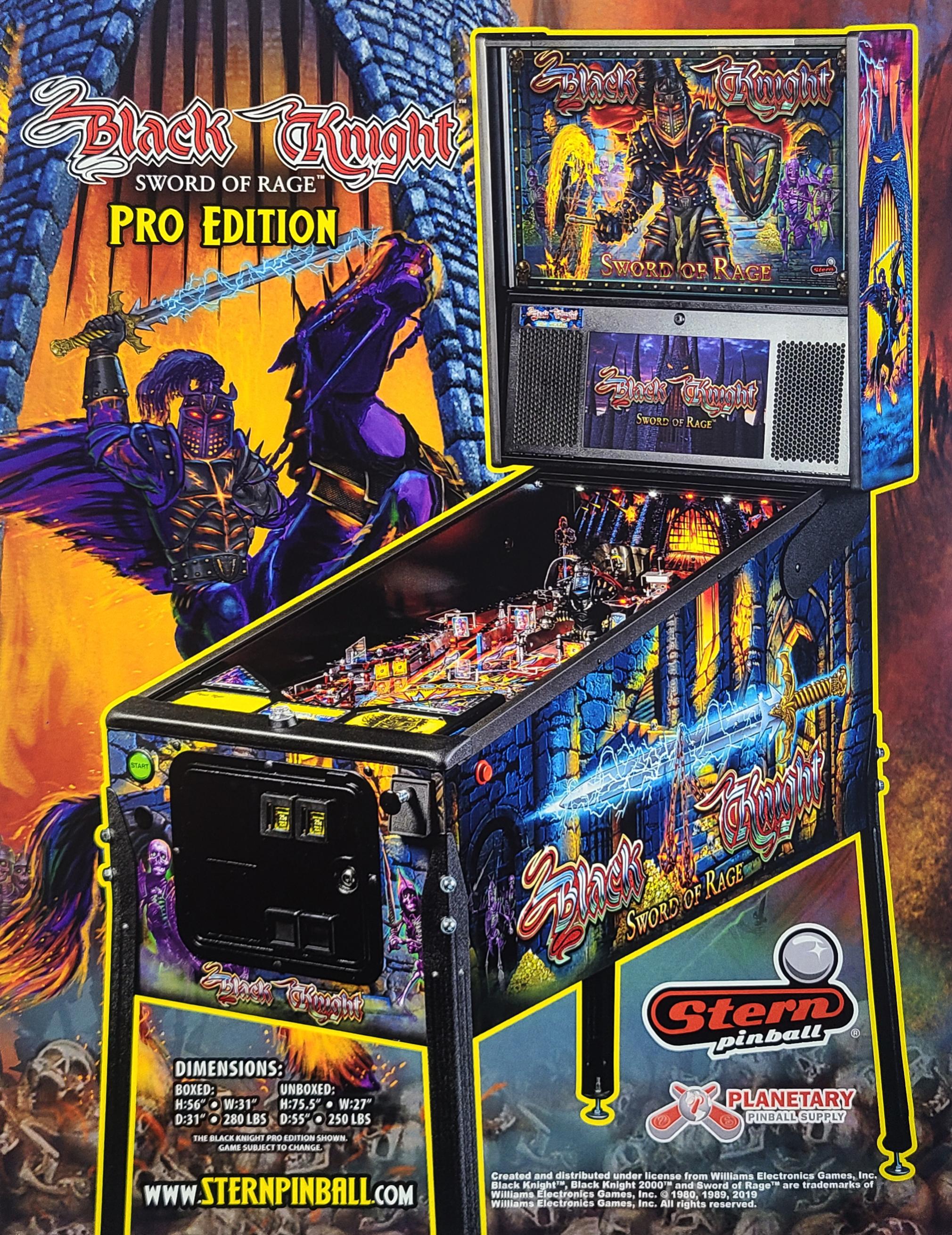 BLACK KNIGHT SWORD OF RAGE PRO (STERN) Flyer