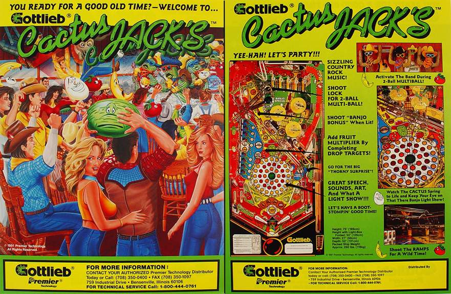 CACTUS JACK'S (Gottlieb) Flyer