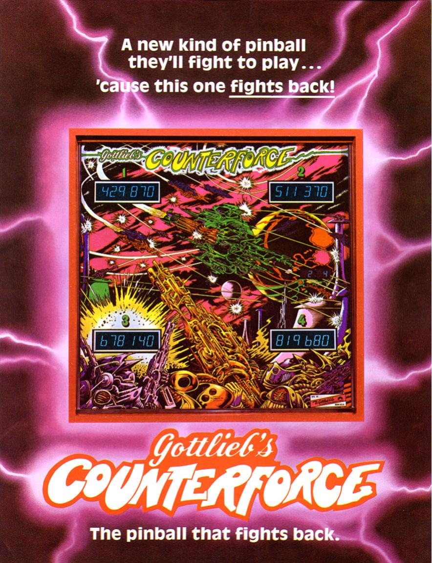 COUNTERFORCE (Gottlieb) Flyer