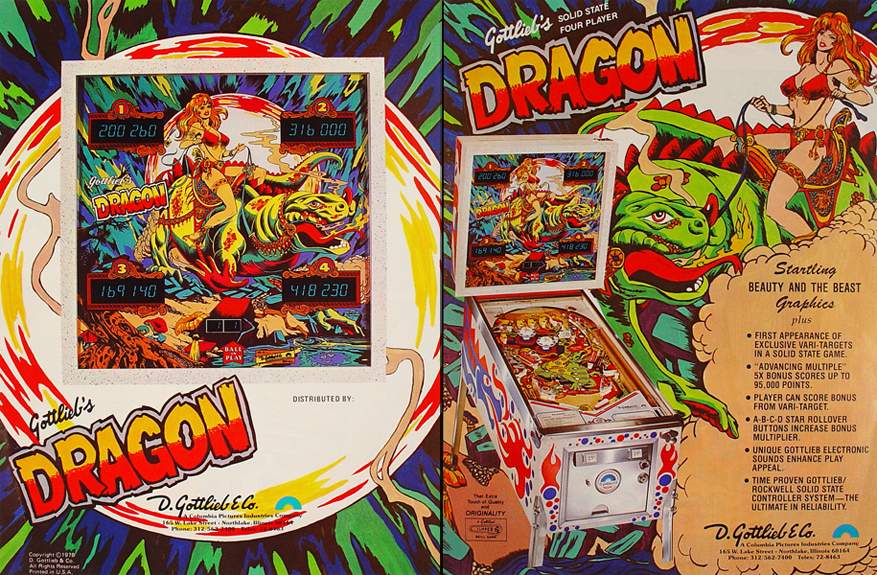 DRAGON (Gottlieb) Flyer