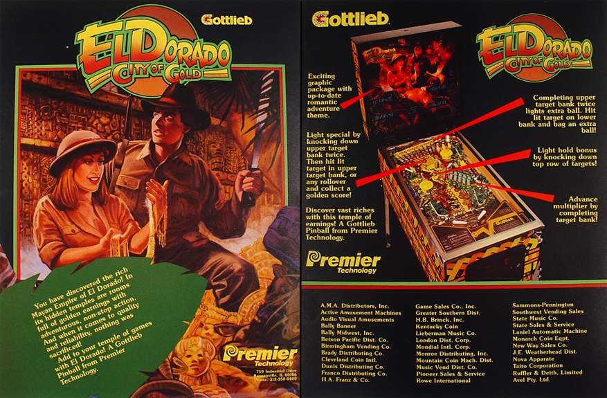 EL DORADO CITY OF GOLD (Gottlieb) Flyer