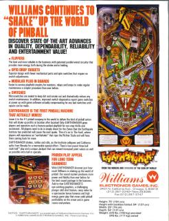 EARTHSHAKER (Williams) Flyer