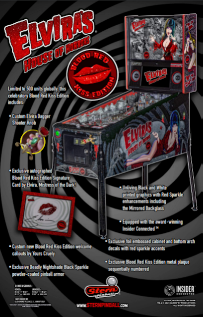 ELVIRA HOH Blood Red Kiss Edition (Stern) Flyer