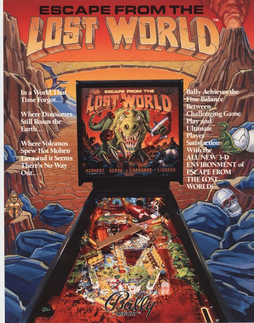 ESCAPE FROM LOST WORLD (Bally) Flyer