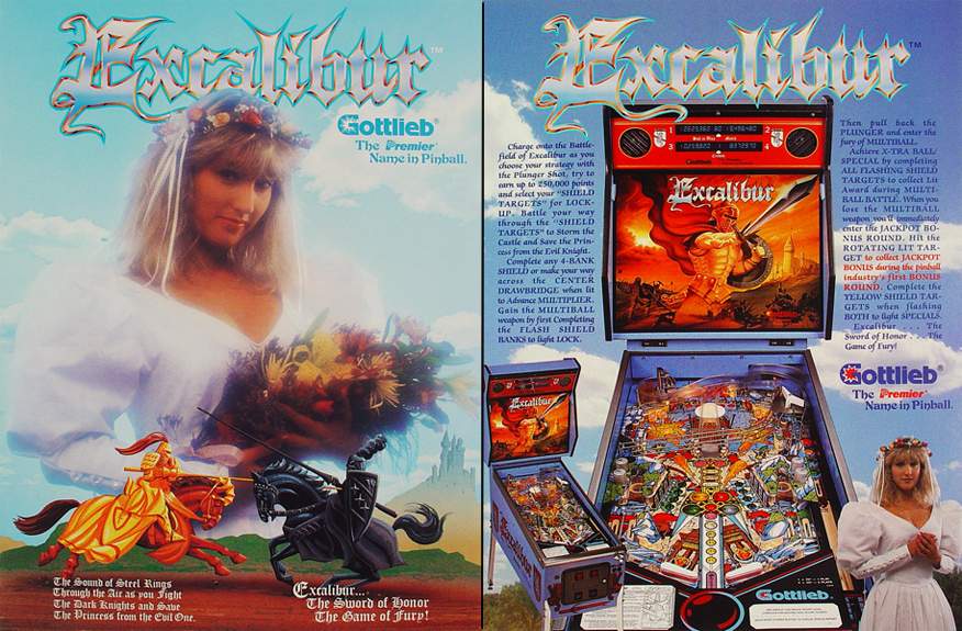 EXCALIBUR (Gottlieb) Flyer