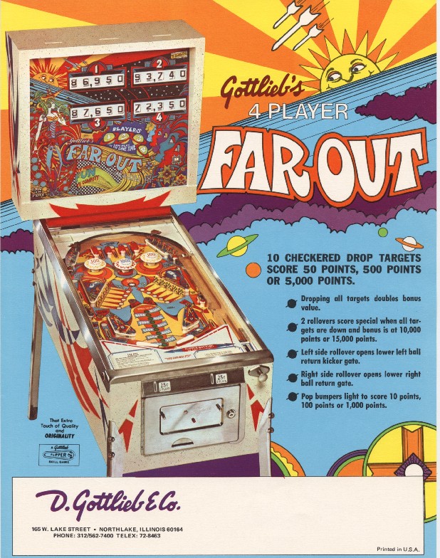 FAR OUT (Gottlieb) Flyer