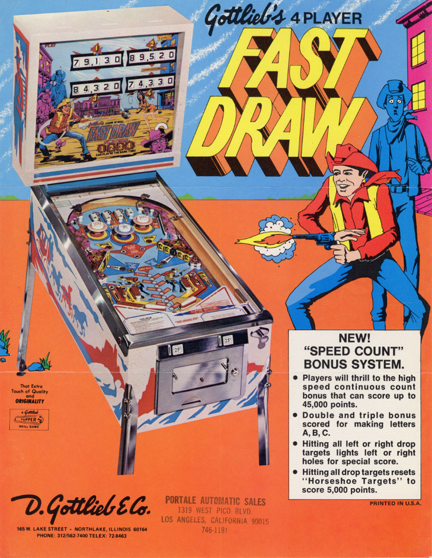 FAST DRAW (Gottlieb) Flyer