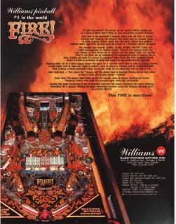 FIRE! (Williams) Flyer