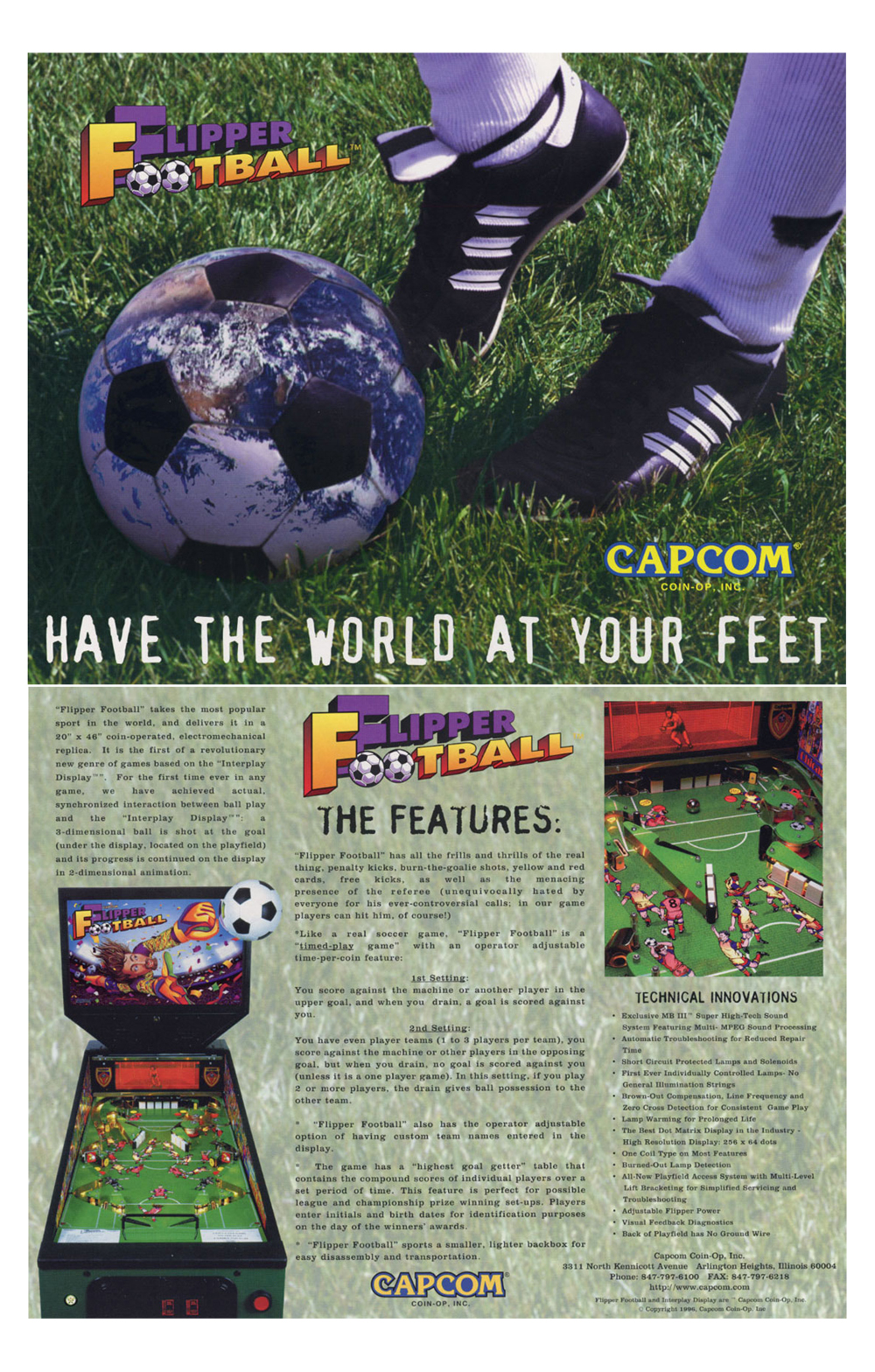 FLIPPER FOOTBALL (Capcom) Flyer