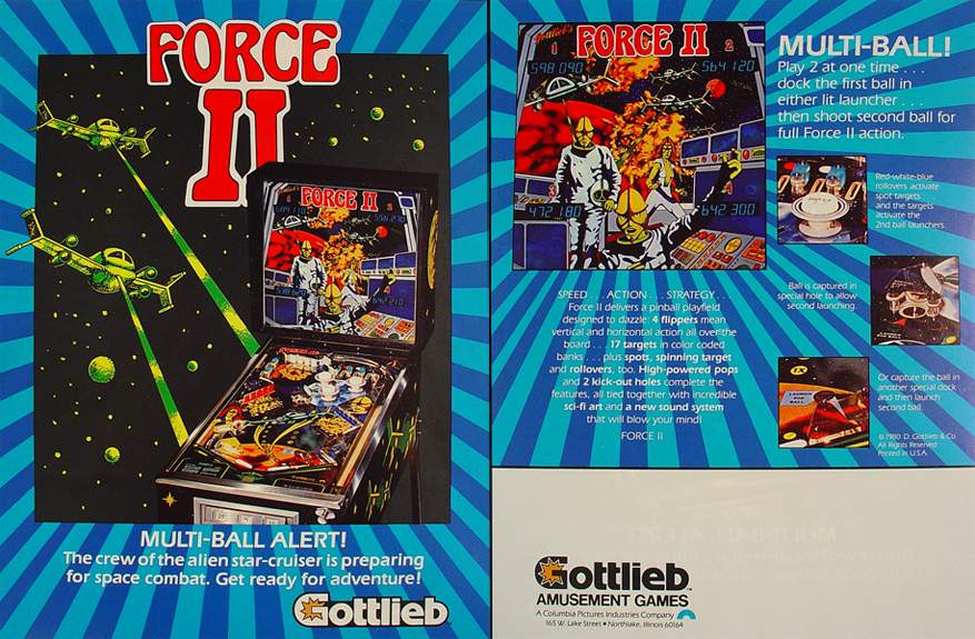 FORCE II (Gottlieb) Flyer