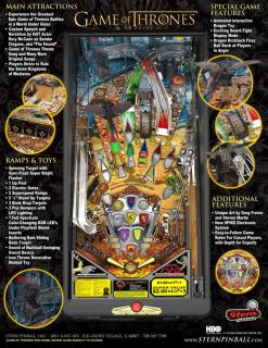 GAME OF THRONES PRO (Stern) Flyer
