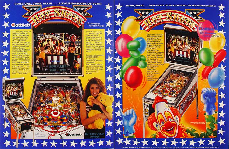 HOT SHOTS (Gottlieb 1989) Flyer