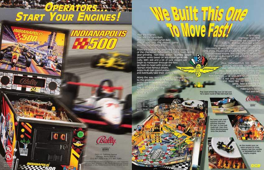 INDY 500 (Bally) Flyer