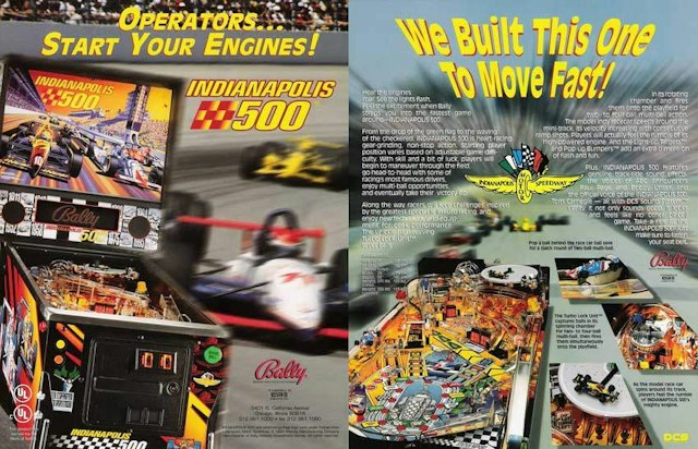 INDY 500 (Bally) Flyer