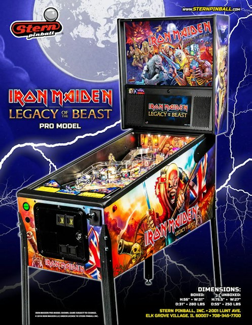 IRON MAIDEN PRO (Stern SPI) Flyer
