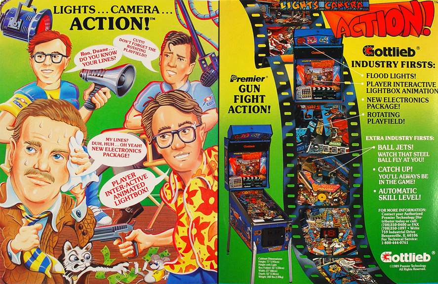 LIGHTS CAMERA ACTION (Gottlieb) Flyer