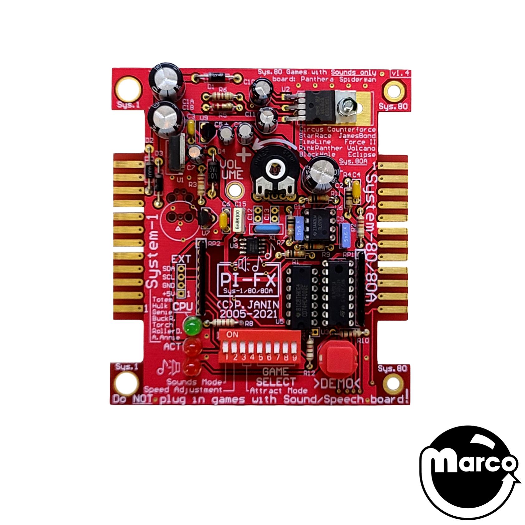 SOUND BOARD FOR GOTTLIEB® SYSTEM1, SYSTEM80, 80A PINBALLS
