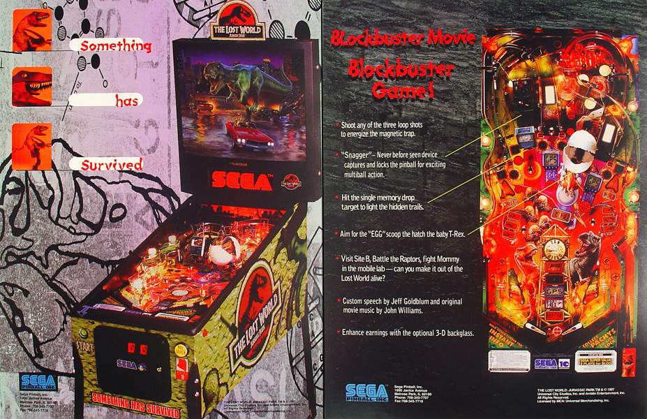 F-LOSTWORLDJP - LOST WORLD JURASSIC PARK (Sega) Flyer - Marco