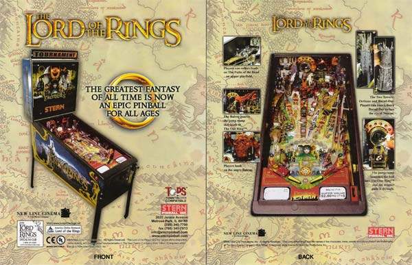 LORD OF THE RINGS (Stern) Flyer