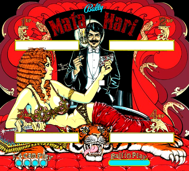 MATA HARI (Bally) Backglass SS