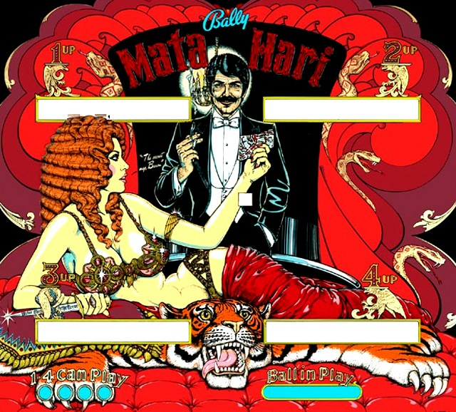 MATA HARI (Bally) Backglass SS