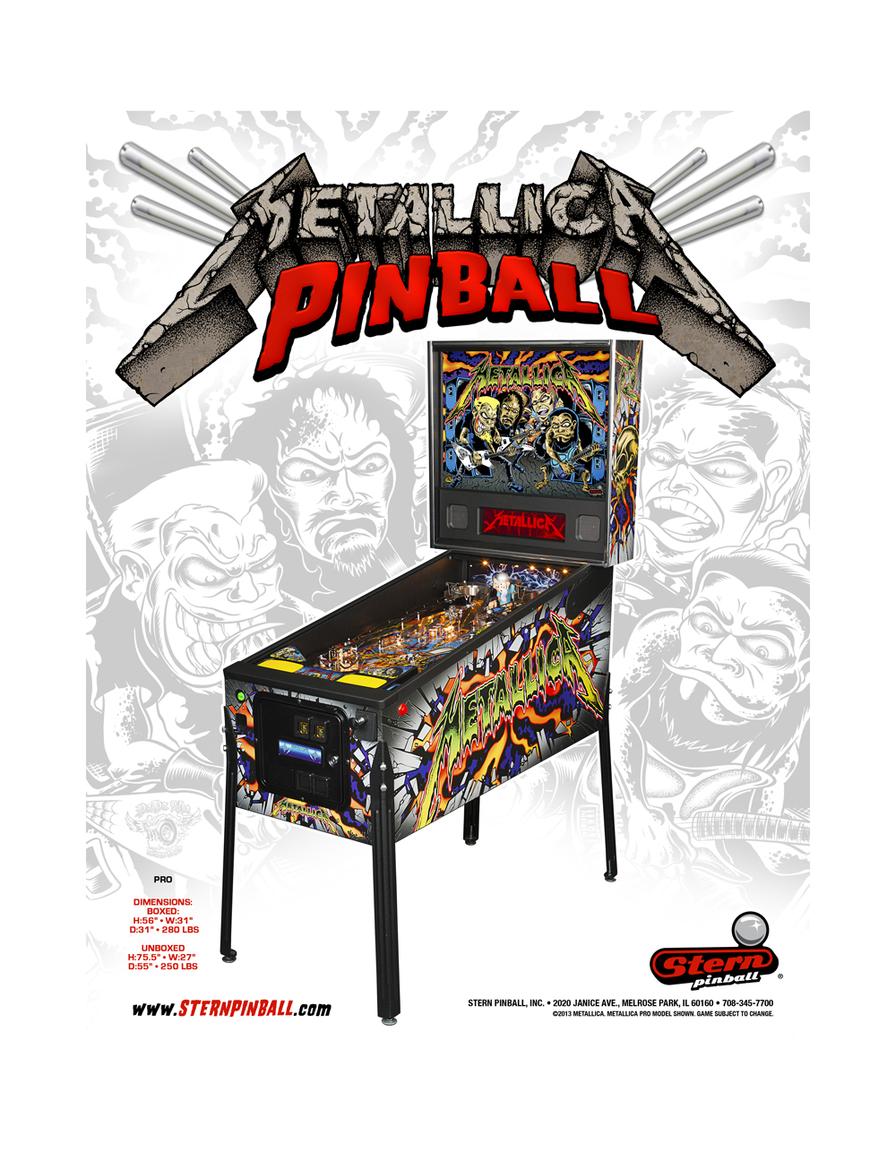 METALLICA PRO (Stern) Flyer
