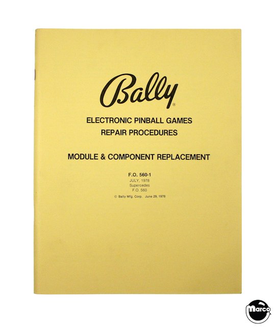 Bally Electronic Pinball Repair Procedures