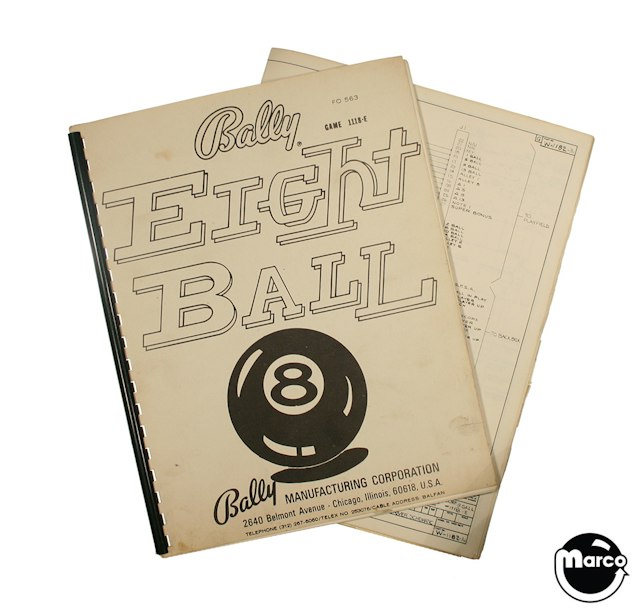 EIGHT BALL (Bally 1977) Manual/Schematic Original