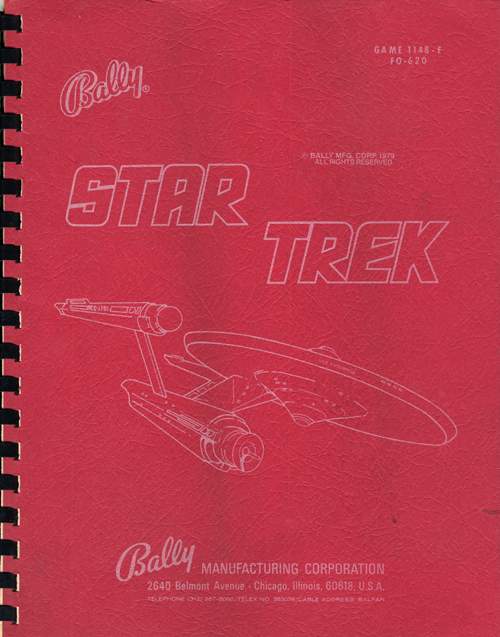 STAR TREK (Bally) Manual